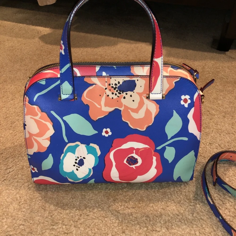 Kate Spade New York floral satchel purse - Picture 10 of 12